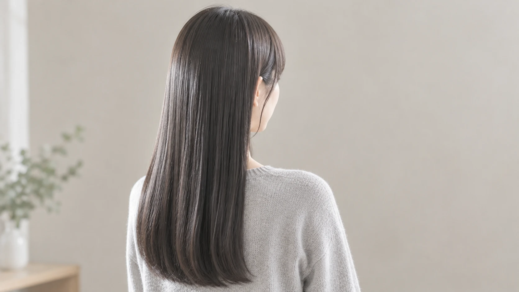 ツヤのあるロングストレート